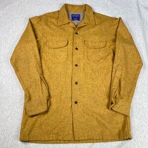 Pendleton Virgin Wool BOARD SHIRT Loop Collar Flap Pocket Men's Small S